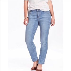 [Old Navy] Light Wash Mid Rise Straight Leg Jeans